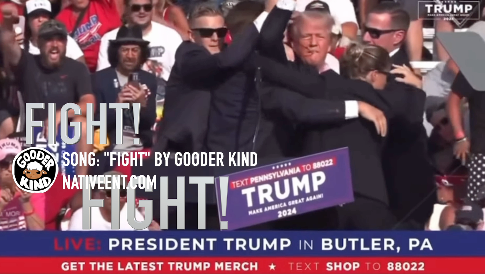 TRUMP ALMOST GOT KILLED TODAY…”FIGHT!” HERES THE FIGHT SONG!! nativeent.com